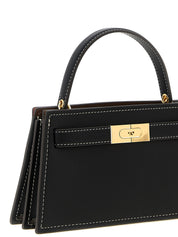 Tory Burch Black Cowhide Petite Lee Radziwill Handbag