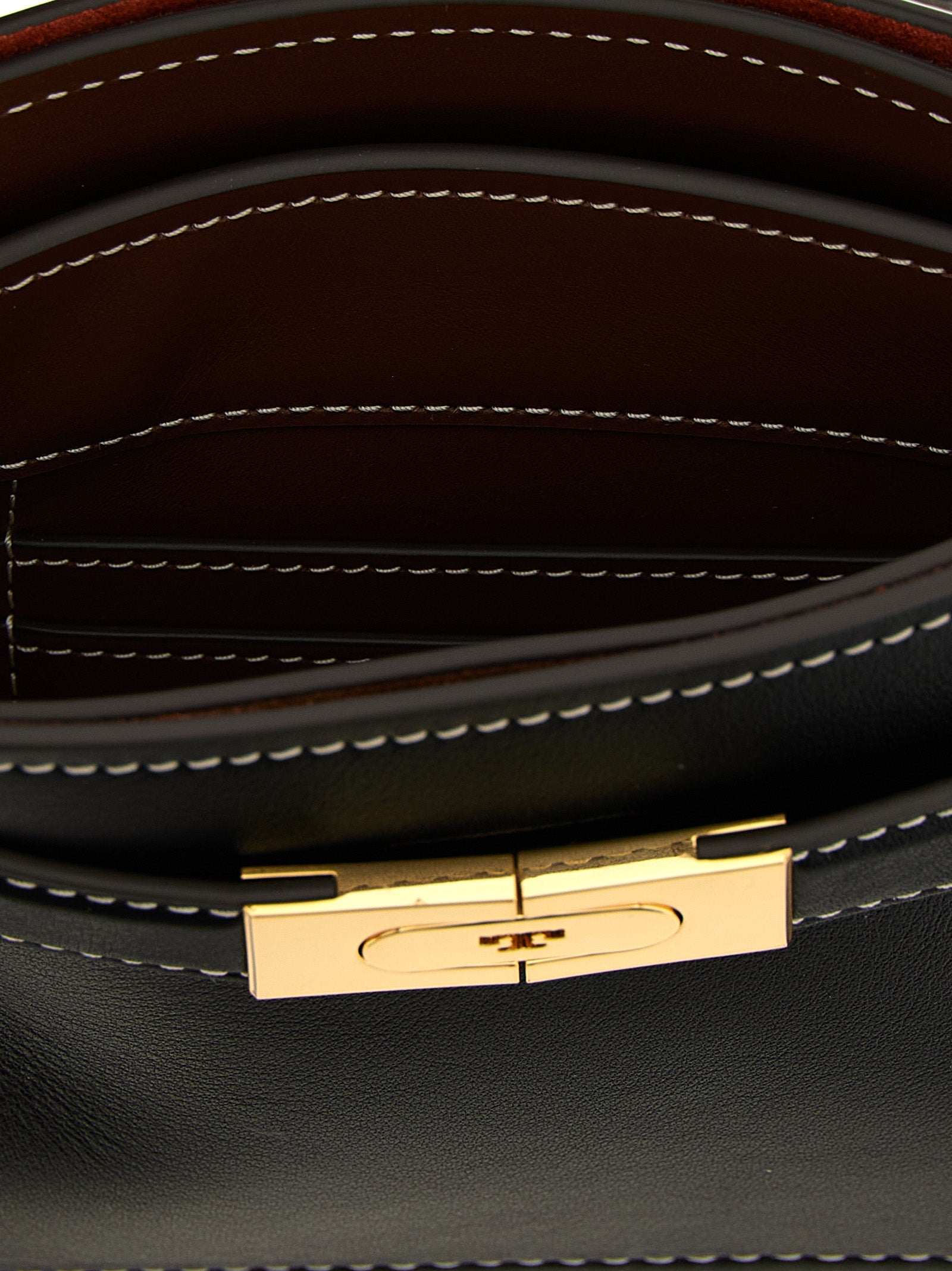 Tory Burch Black Cowhide Petite Lee Radziwill Handbag