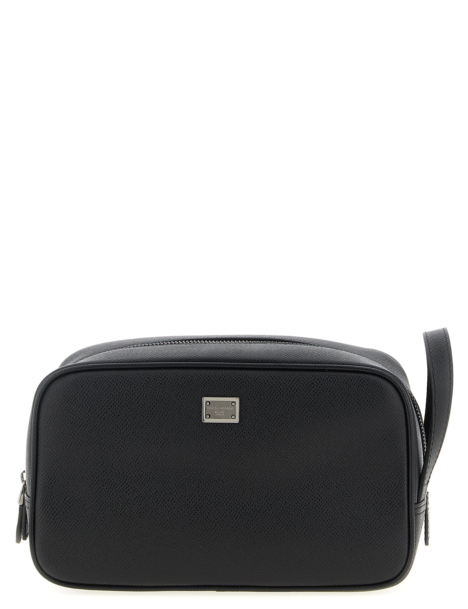 Dolce & Gabbana Black Alpina Calfskin Beauty Bag