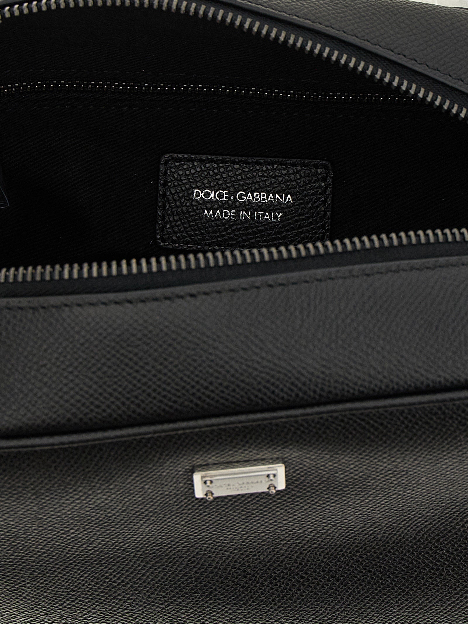 Dolce & Gabbana Black Alpina Calfskin Beauty Bag