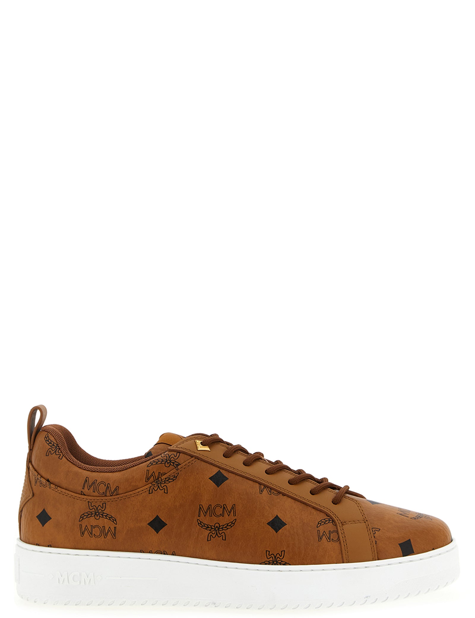 MCM Brown Polyurethane Low Top Sneakers
