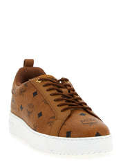 MCM Brown Polyurethane Low Top Sneakers