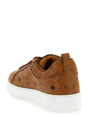 MCM Brown Polyurethane Low Top Sneakers