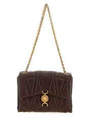 Versace Brown Lamb Leather Shoulder Bag
