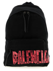 Balenciaga Black Cotton Backpack