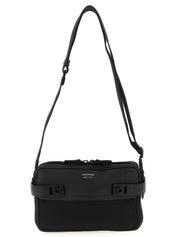 Ferragamo Black Technical Fabric Crossbody Bag