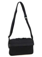 Ferragamo Black Technical Fabric Crossbody Bag