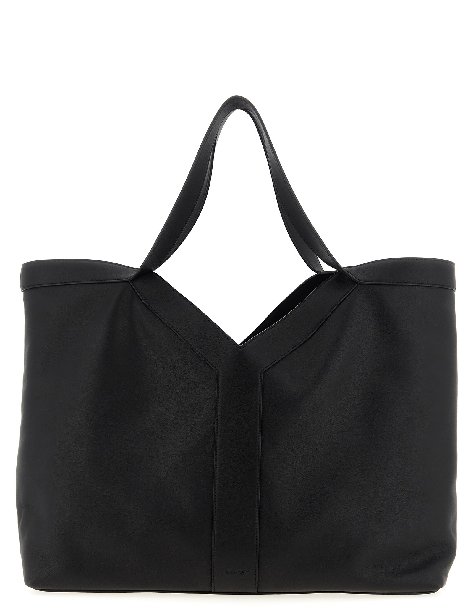 Saint Laurent Black Calfskin Large Shopping Bag