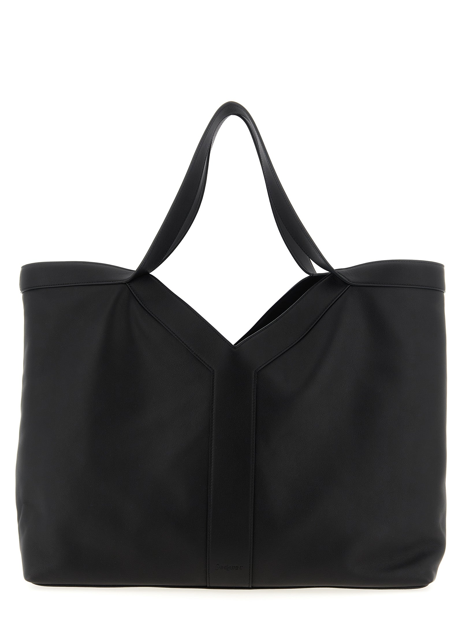 Saint Laurent Black Calfskin Large Shopping Bag