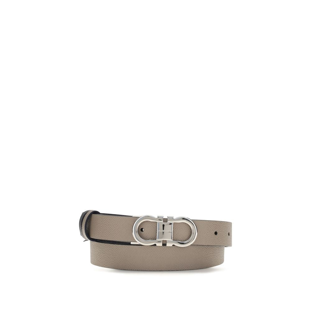 Ferragamo Gray Calf Leather Regular Belt