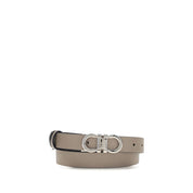 Ferragamo Gray Calf Leather Regular Belt