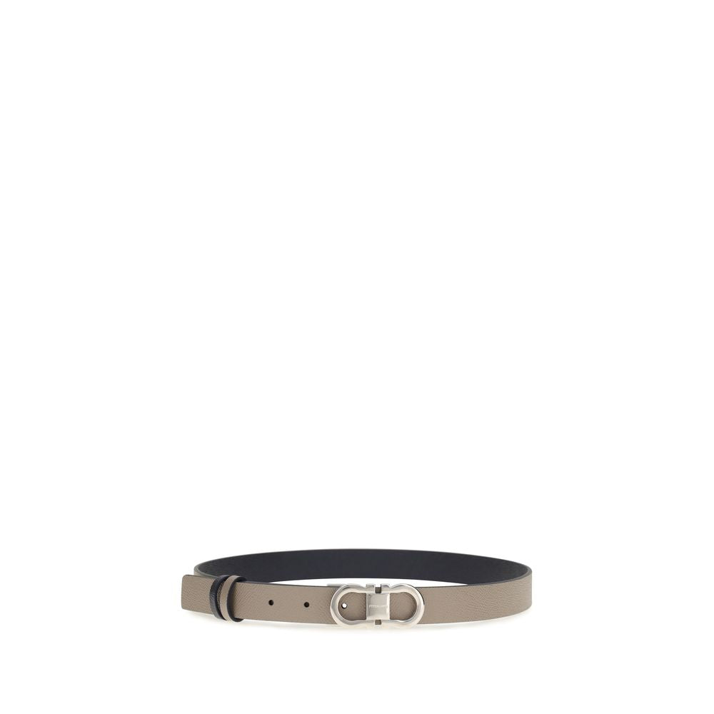 Ferragamo Gray Calf Leather Regular Belt