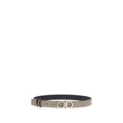Ferragamo Gray Calf Leather Regular Belt