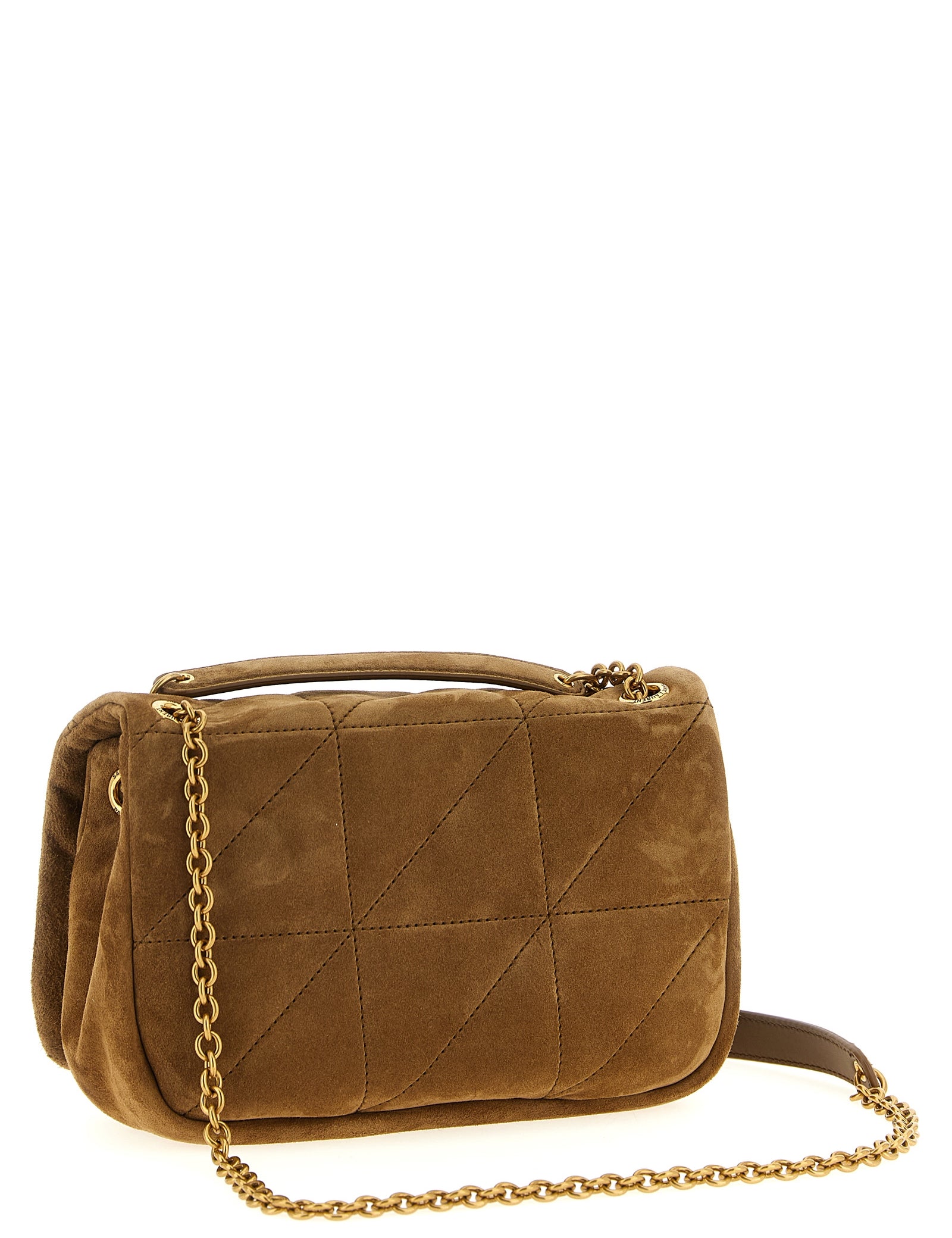 Saint Laurent Beige Calfskin Mini Shoulder Bag