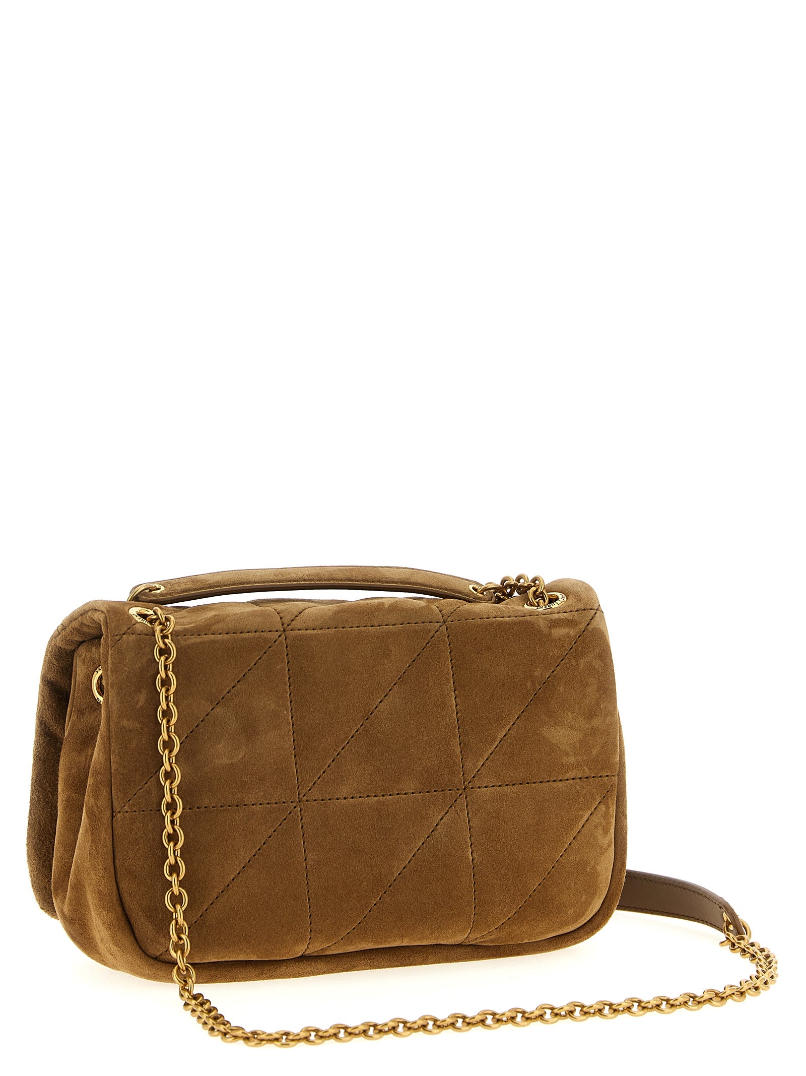Saint Laurent Beige Calfskin Mini Shoulder Bag