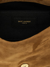 Saint Laurent Beige Calfskin Mini Shoulder Bag