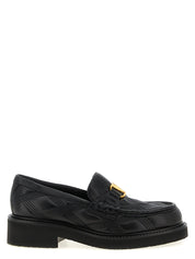 VALENTINO GARAVANI Black Lamb Leather Slip-On Loafers