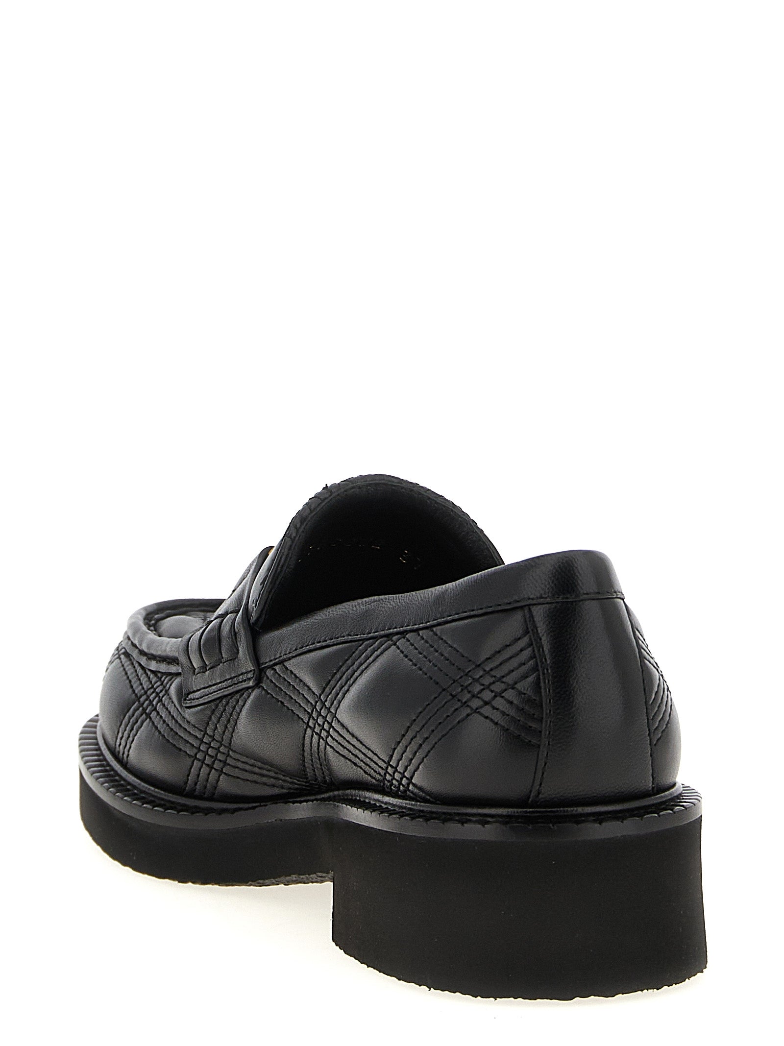 VALENTINO GARAVANI Black Lamb Leather Slip-On Loafers