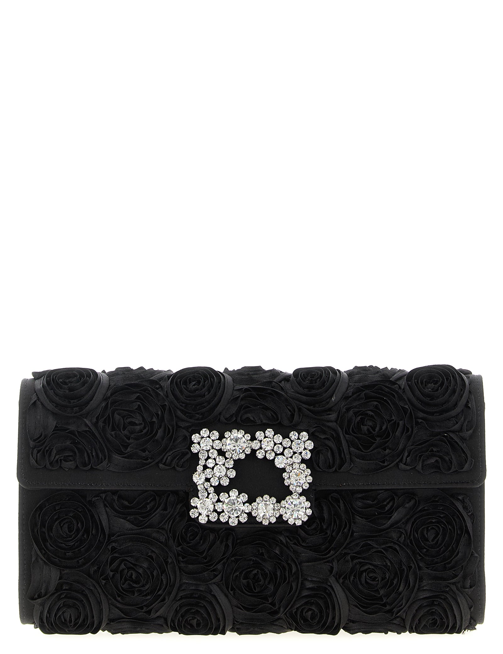 Roger Vivier Black Viscose Clutch Bag