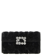 Roger Vivier Black Viscose Clutch Bag