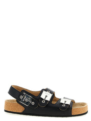 Balenciaga Black Calfskin Flat Sandals