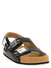 Balenciaga Black Calfskin Flat Sandals