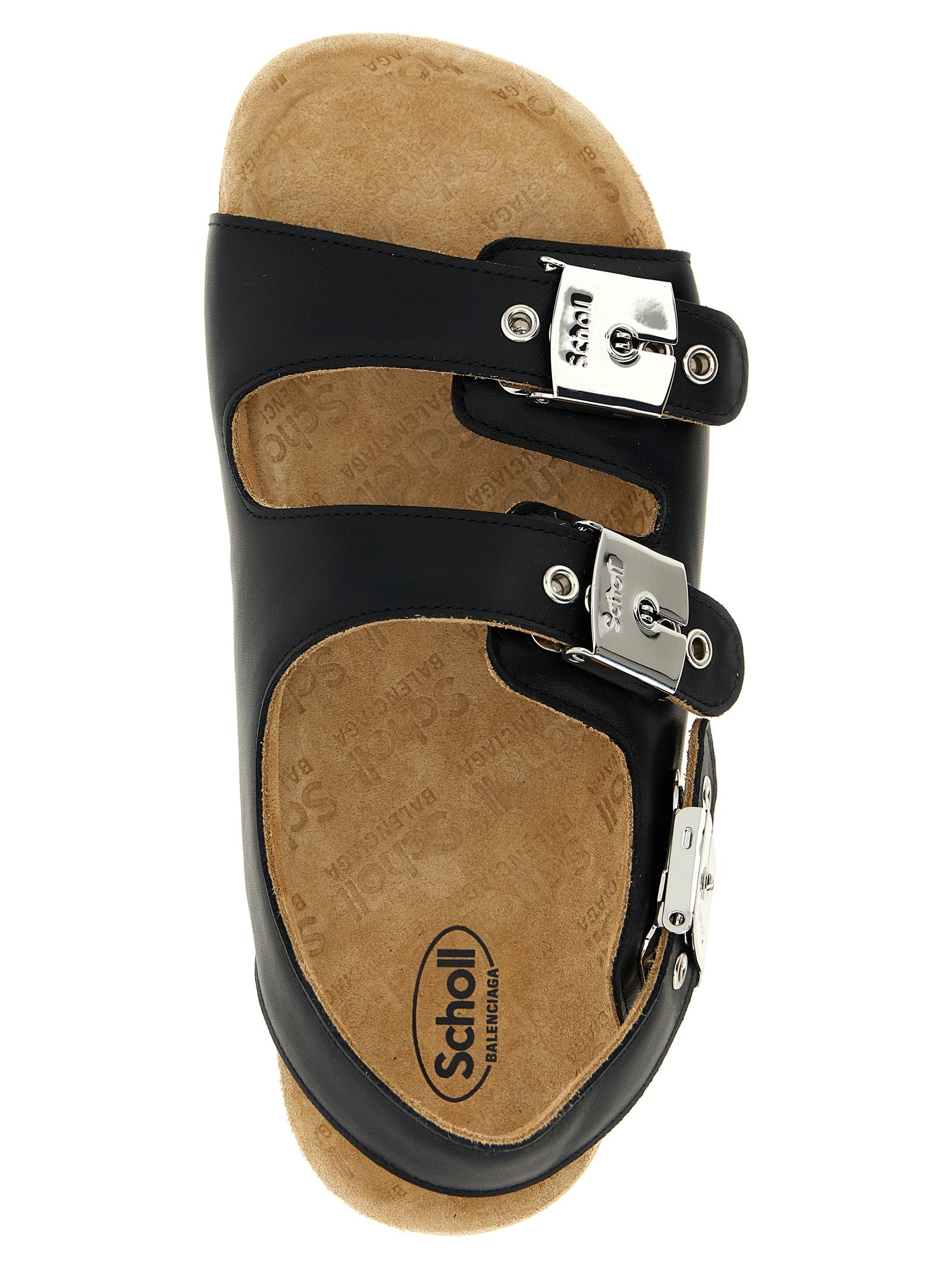 Balenciaga Black Calfskin Flat Sandals