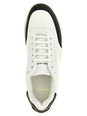 Saint Laurent White/Black Calfskin Low Top Sneakers