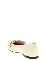 Valentino Garavani White Leather Ballet Flats