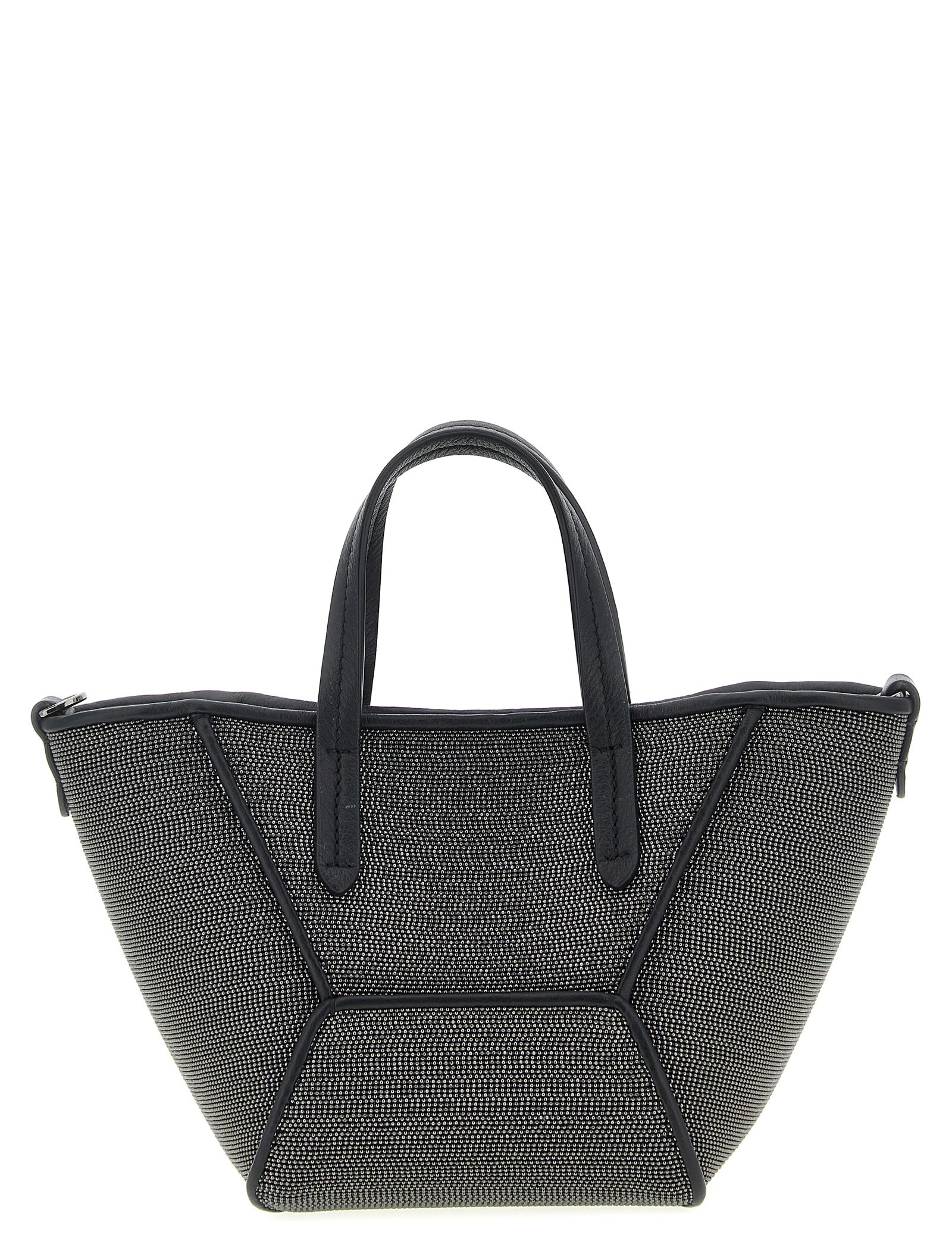 Brunello Cucinelli Black Leather Mini Precious Handbag