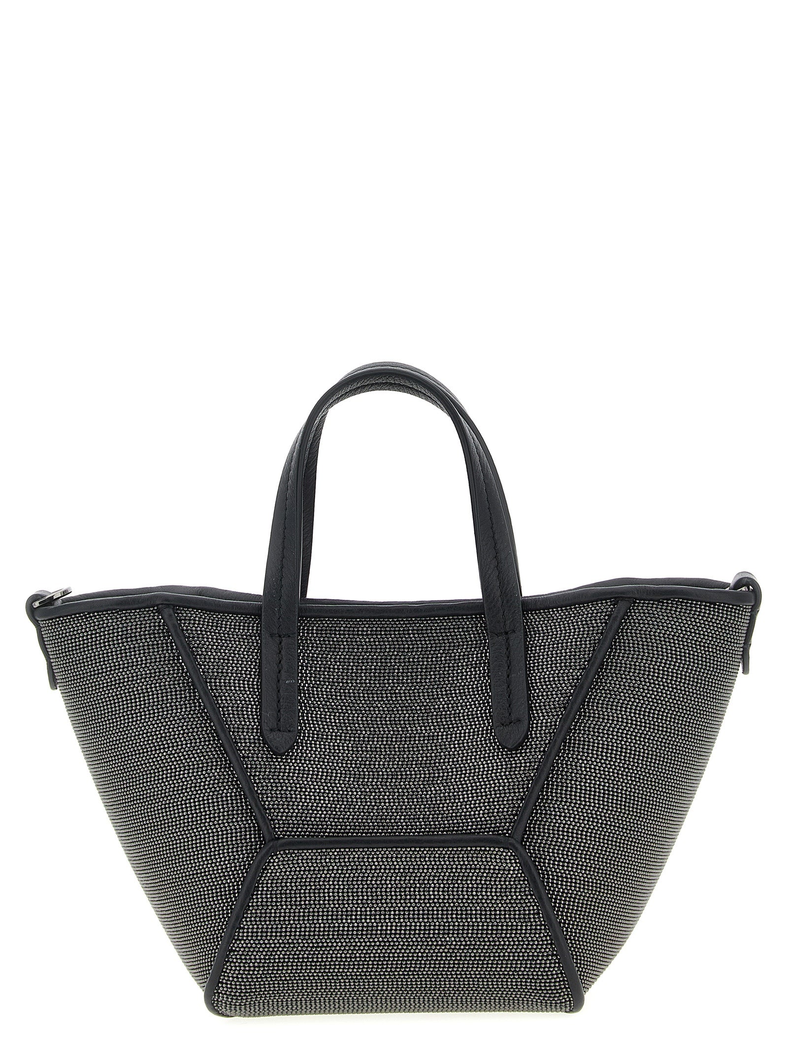 Brunello Cucinelli Black Leather Mini Precious Handbag