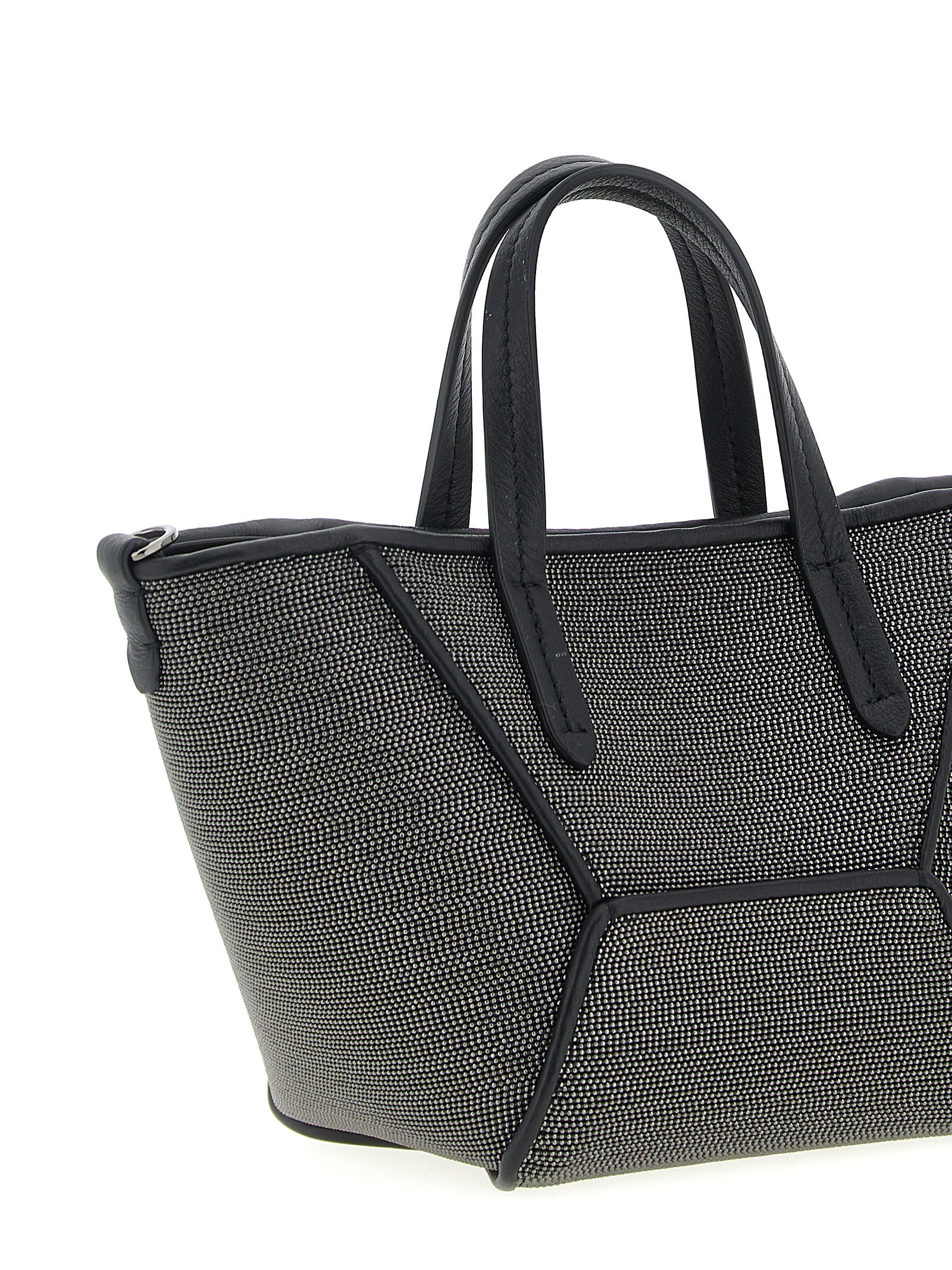 Brunello Cucinelli Black Leather Mini Precious Handbag