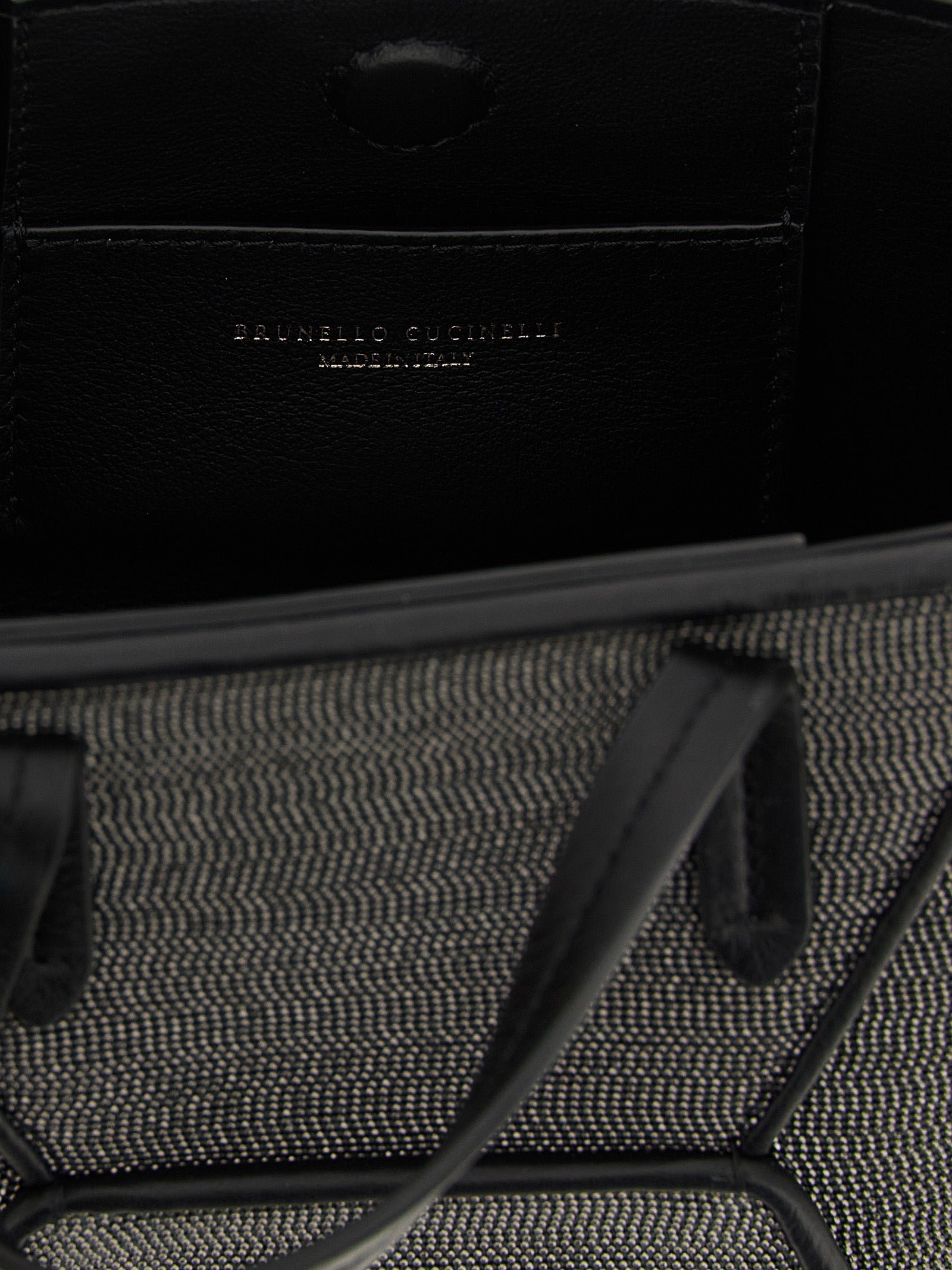 Brunello Cucinelli Black Leather Mini Precious Handbag