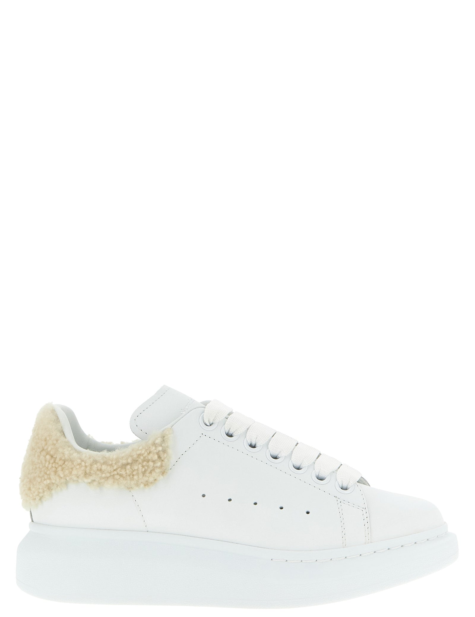 Alexander McQueen Beige Calfskin Chunky Sneakers