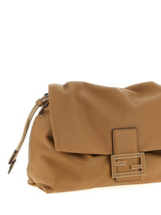 Fendi Beige Lamb Leather Shoulder Bag