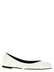 Jacquemus White/Black Lamb Leather Ballet Flats