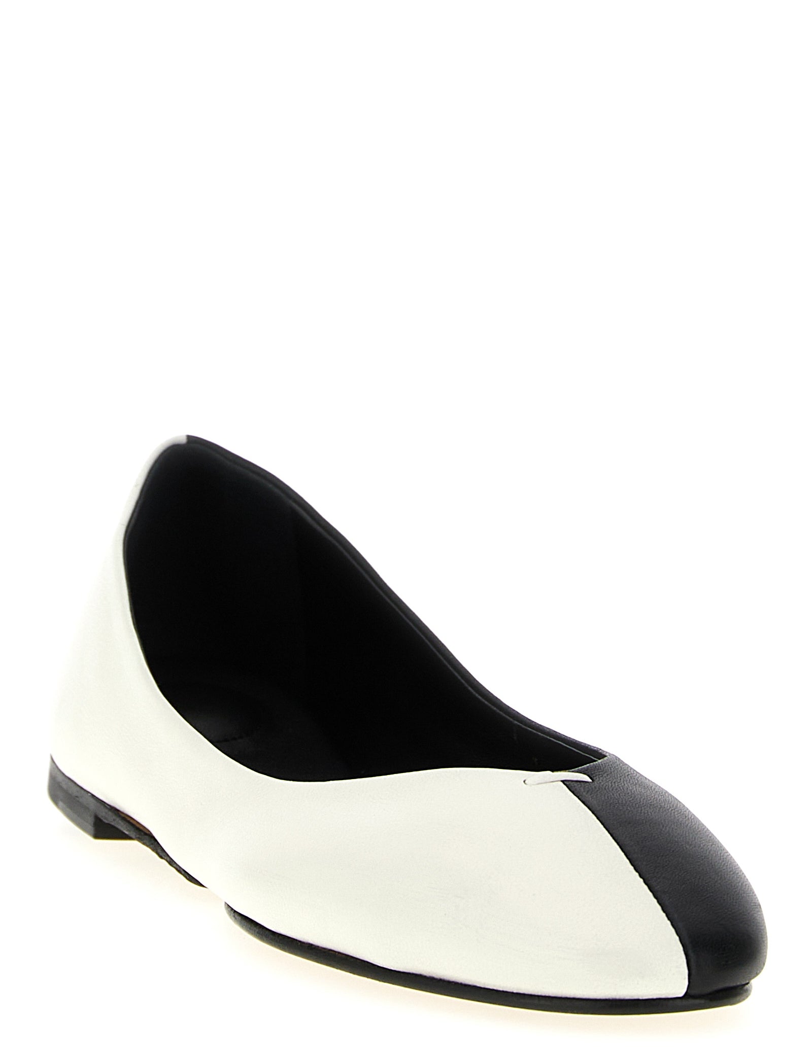 Black Lamb Leather Ballet Flats