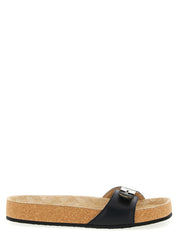 Balenciaga Black Calfskin Slides