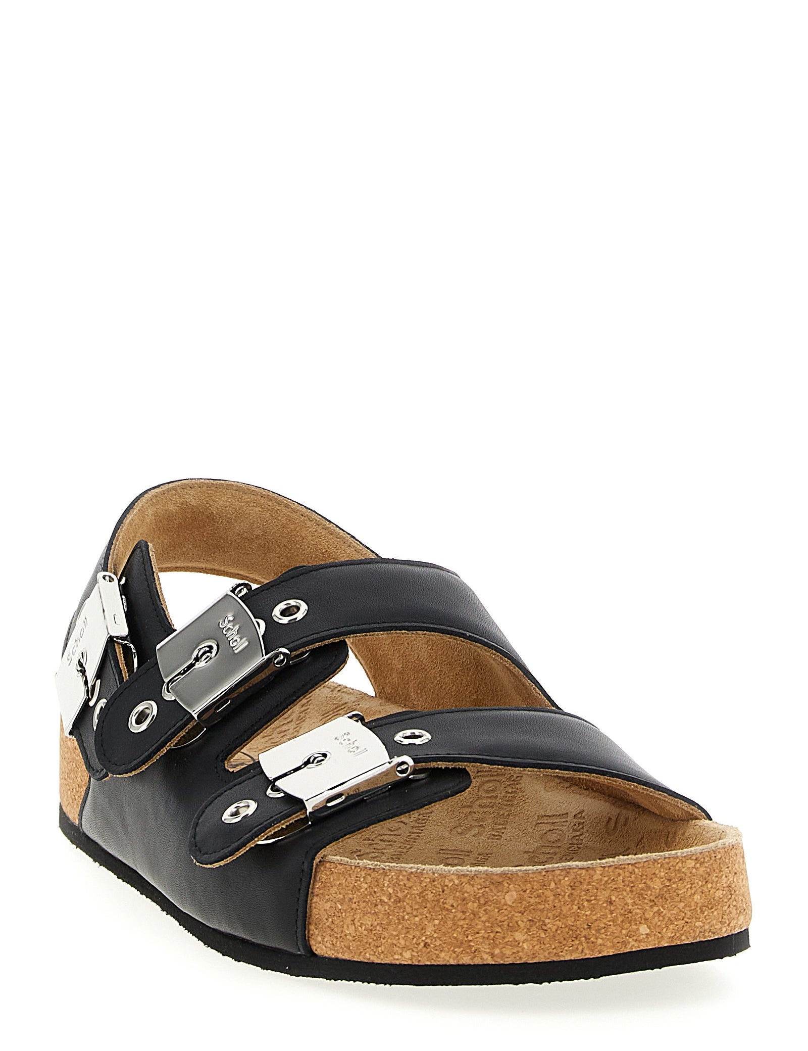 Balenciaga Black Calfskin Flat Sandals
