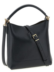 Tod's Black Hammered Calfskin Mini Bucket Bag