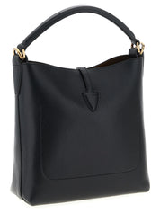 Tod's Black Hammered Calfskin Mini Bucket Bag