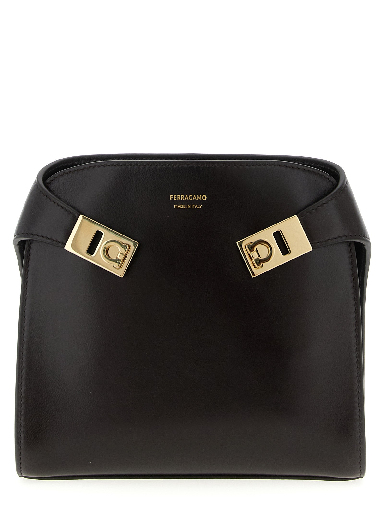 Ferragamo Brown Calfskin Belt Bag