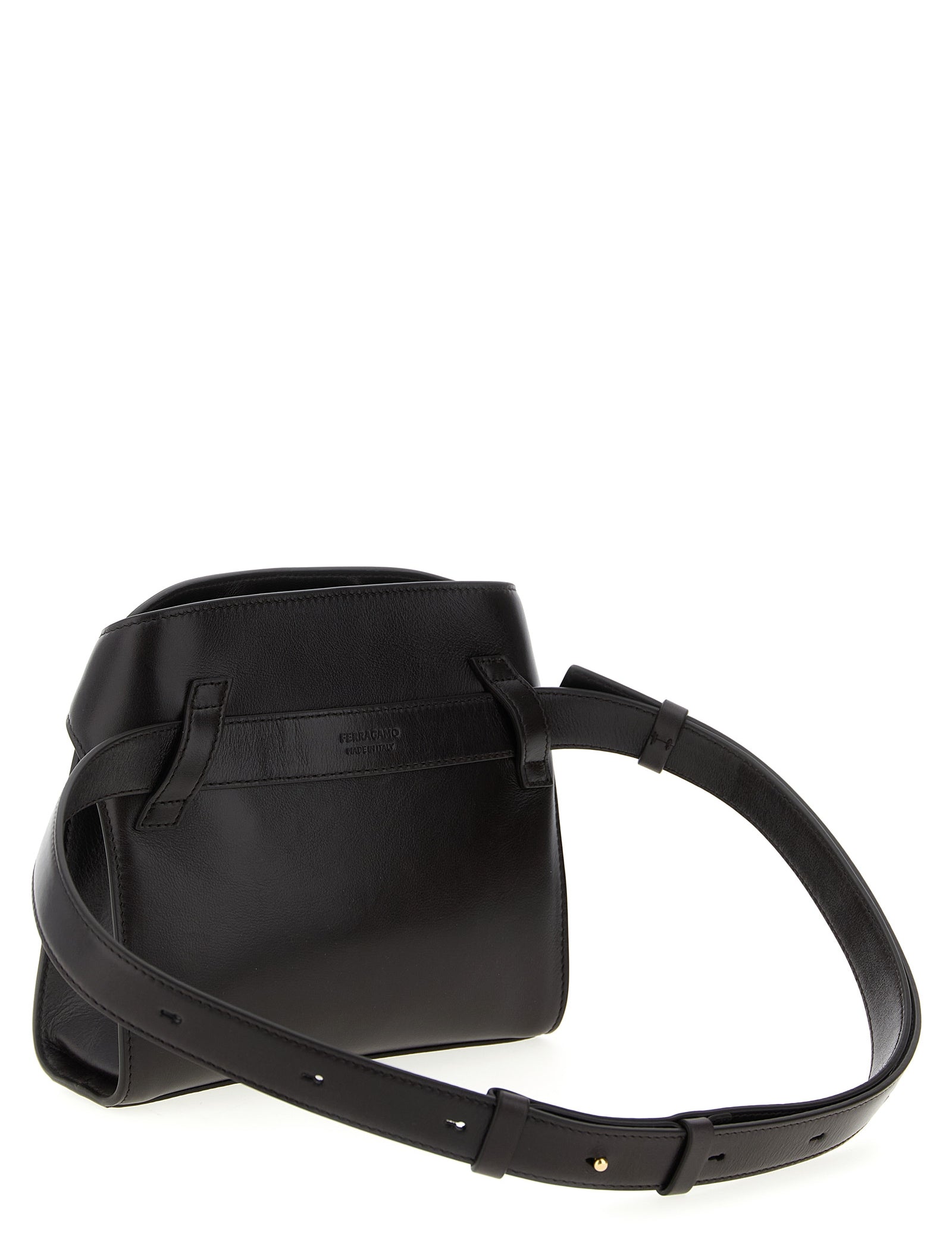 Ferragamo Brown Calfskin Belt Bag