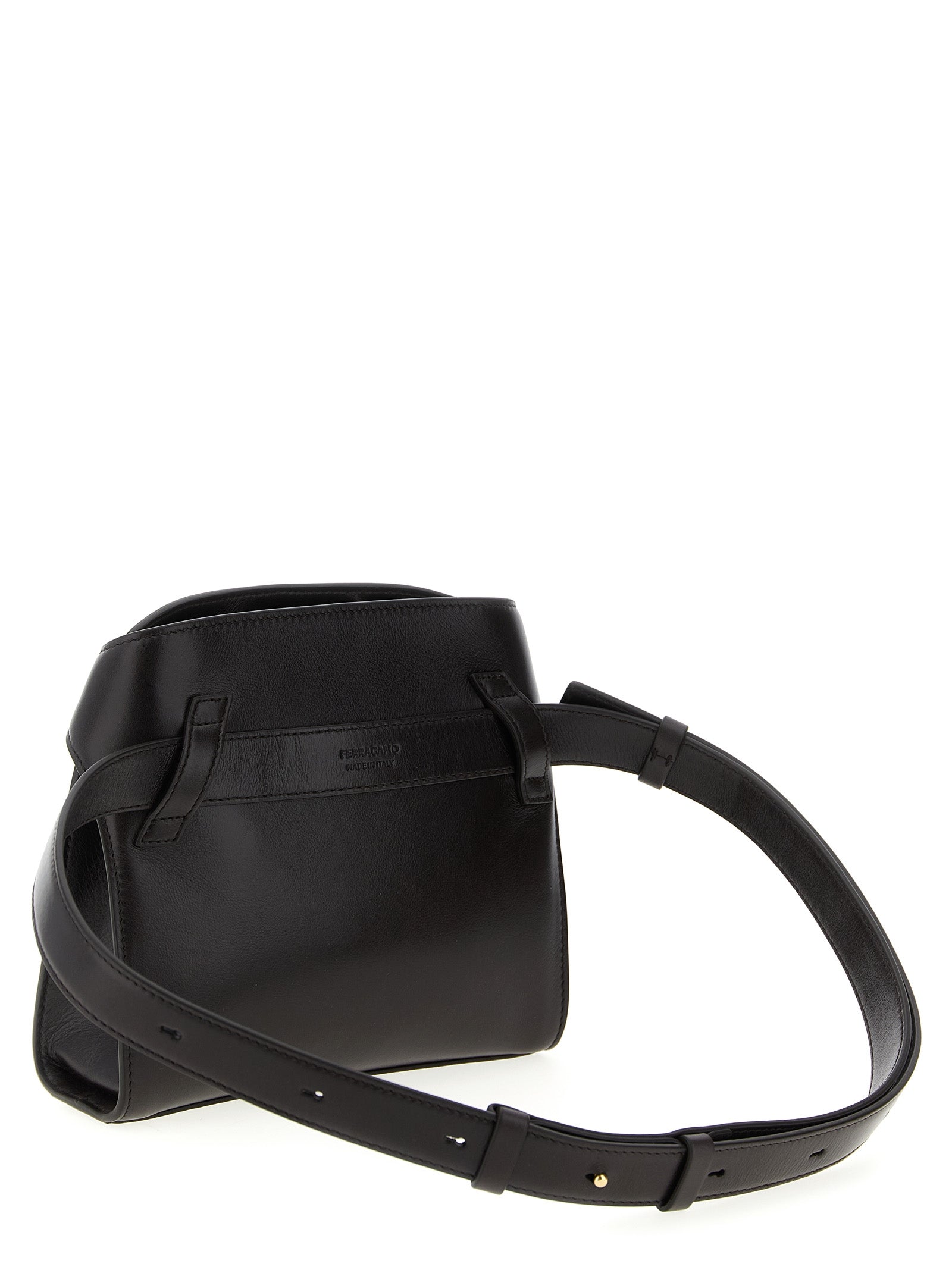 Ferragamo Brown Calfskin Belt Bag