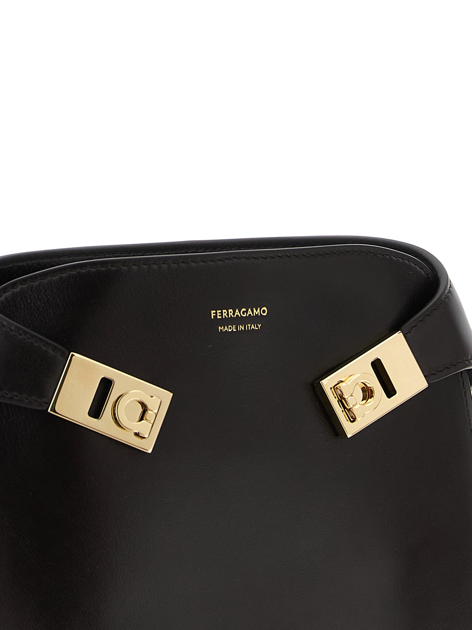 Ferragamo Brown Calfskin Belt Bag