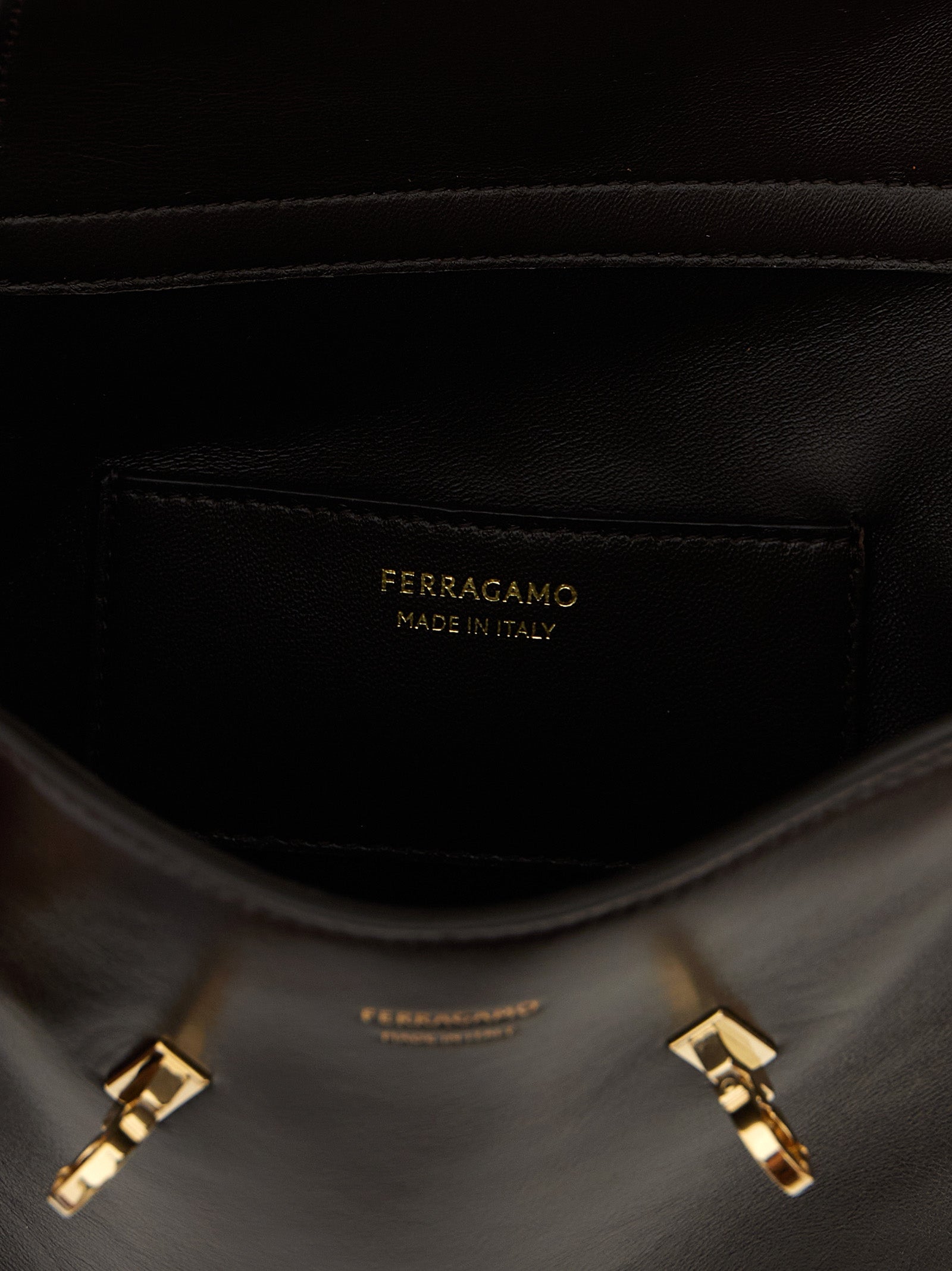 Ferragamo Brown Calfskin Belt Bag
