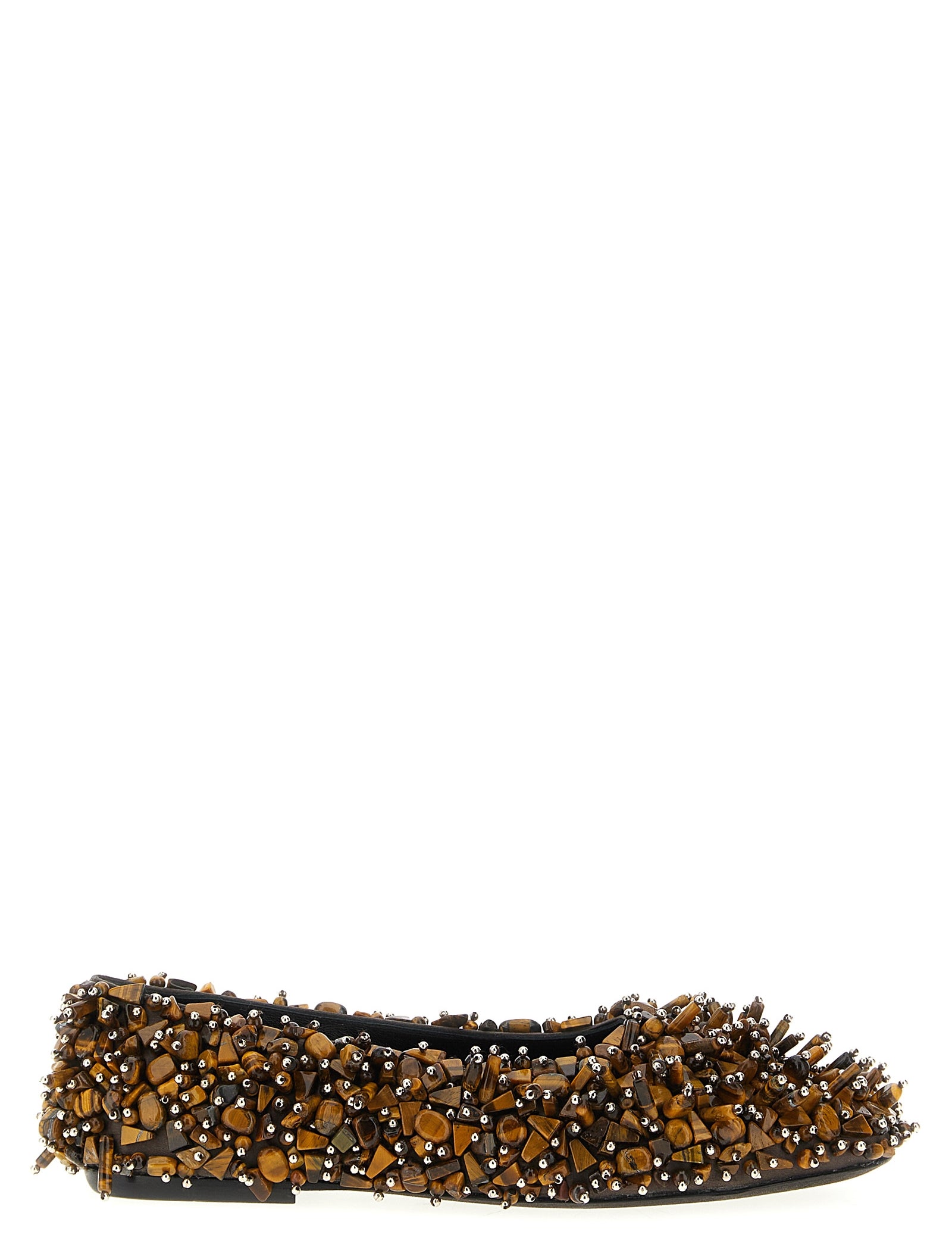 Dries Van Noten Brown Viscose Ballet Flats
