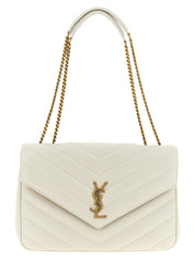 Saint Laurent Beige Lamb Leather Shoulder Bag