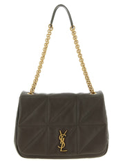 Saint Laurent Green Lamb Leather Shoulder Bag