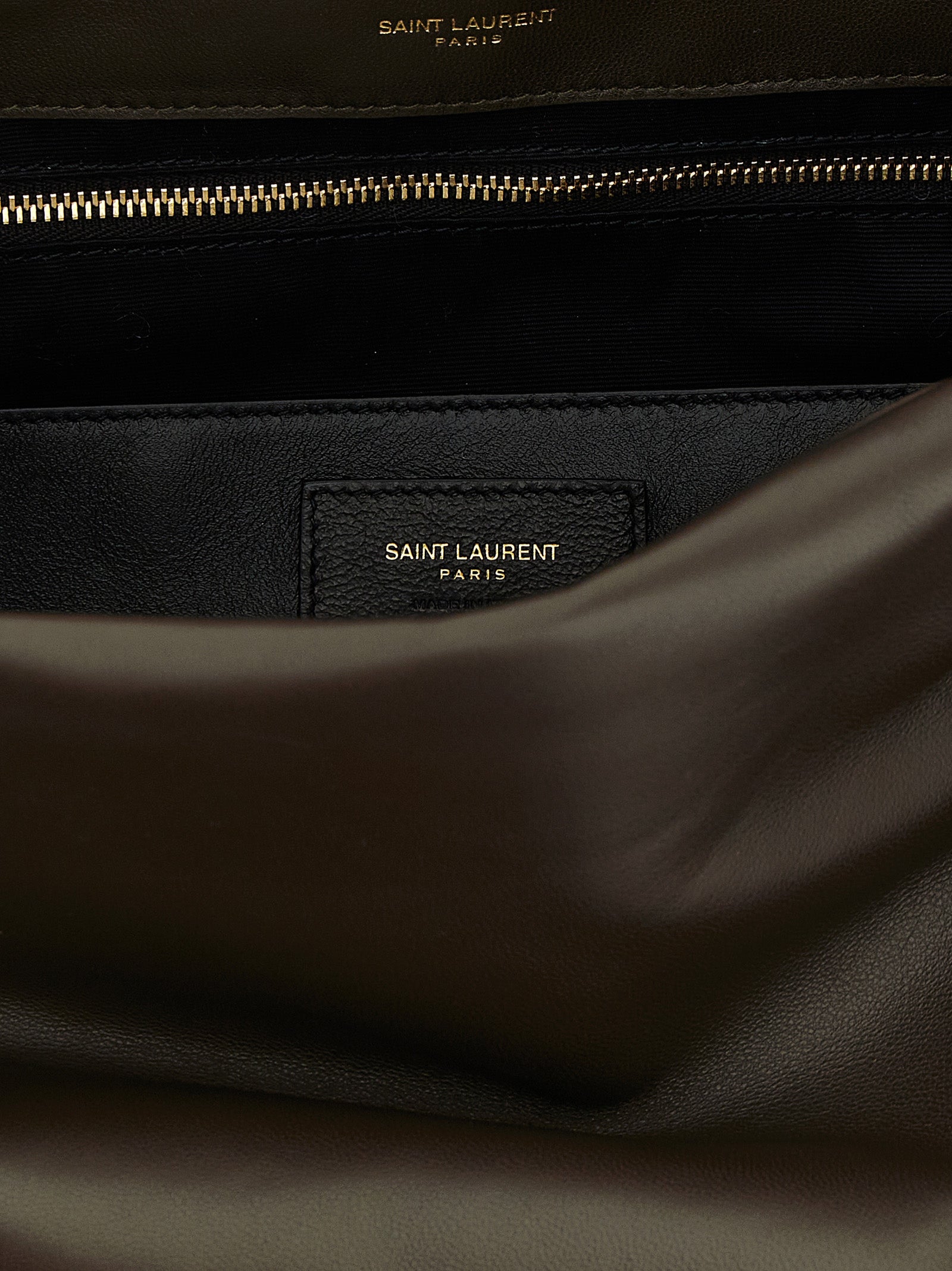 Saint Laurent Green Lamb Leather Shoulder Bag
